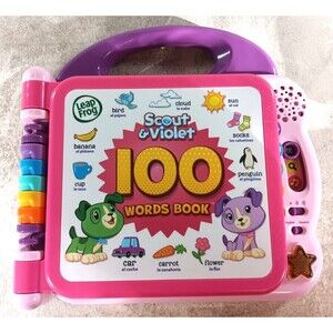 Leap Frog 100 Words Talking  Book Scout and Violet Bilingual Learning Toy